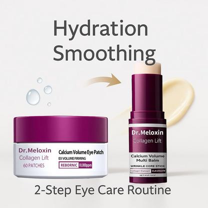 🚵‍♀️[Dr.Meloxin Official] 50% OFF ✨ Collagen Lift Eye Balm Stick + Eye Patch Set | Firming, Anti-Aging, Wrinkle Care