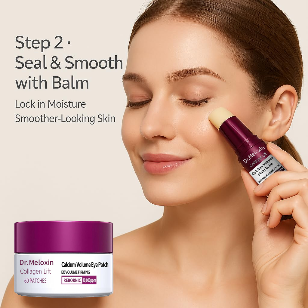 🚵‍♀️[Dr.Meloxin Official] 50% OFF ✨ Collagen Lift Eye Balm Stick + Eye Patch Set | Firming, Anti-Aging, Wrinkle Care
