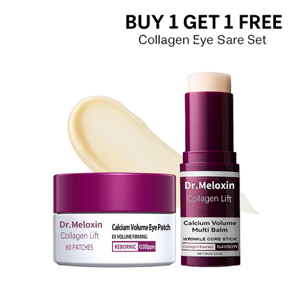 🚵‍♀️[Dr.Meloxin Official] 50% OFF ✨ Collagen Lift Eye Balm Stick + Eye Patch Set | Firming, Anti-Aging, Wrinkle Care
