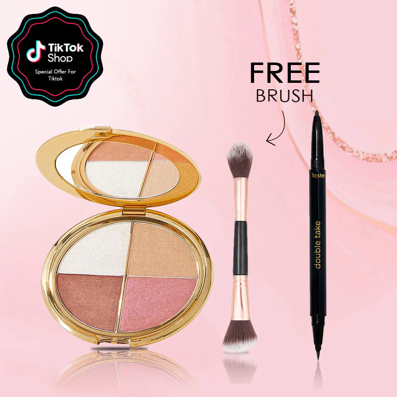♥️Last 3 hours 60% off💃eye & cheek palette - eyeshadow and highlighter makeup (Free Brush Included)