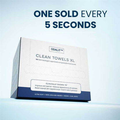 ODALIT™ Clean Towels XL – 100% USDA Biobased Face Towels