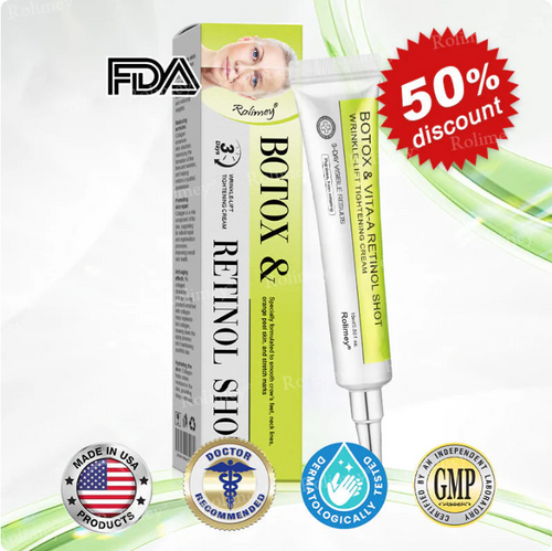🍭Made and shipped from the USA 💫Rolimey® Botox & Vita-A Retinol Shot Wrinkle-Lift Tightening cream - Last Day Promotion 70% OFF